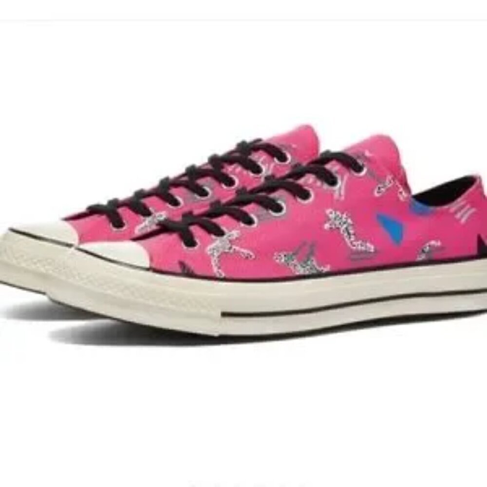 NEW CONVERSE CHUCK TAYLOR 70 OX 80S ARCHIVE PRINTHYPER PINK, BLUE & BLACK - Picture 2 of 9